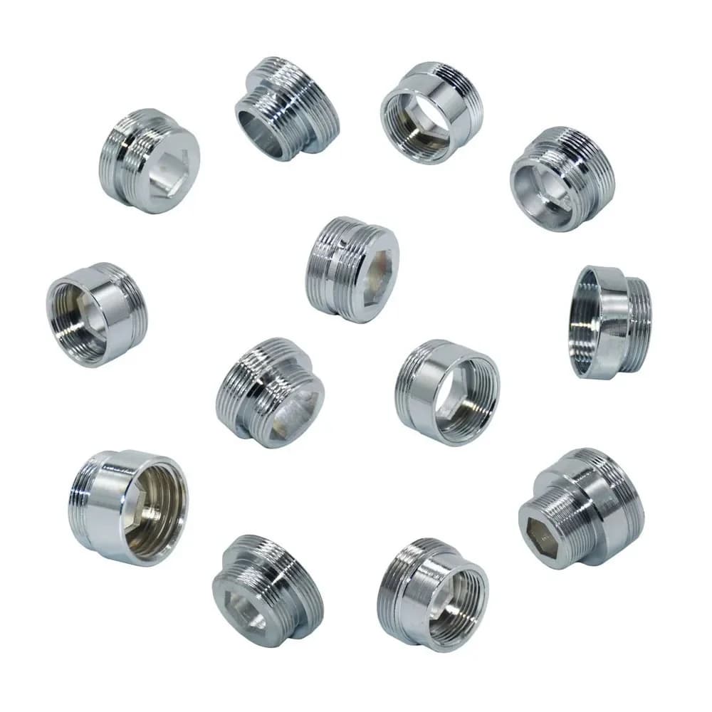 Connecteur de robinet économiseur d'eau en laiton M16 M17 M18 M19 M20 M22 M24 M28 M32 connecteur fileté 1/2 "mâle femelle pour raccords de robinet en cuivre