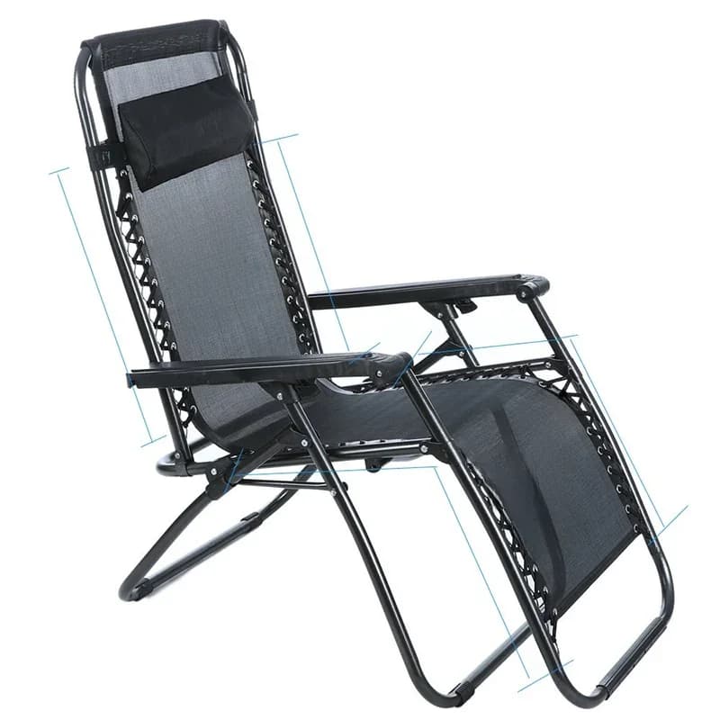 Chaise longue inclinable élastique, chaise d'extérieur, cordes, meubles de jardin, stable, zéro gravité, 4 pièces