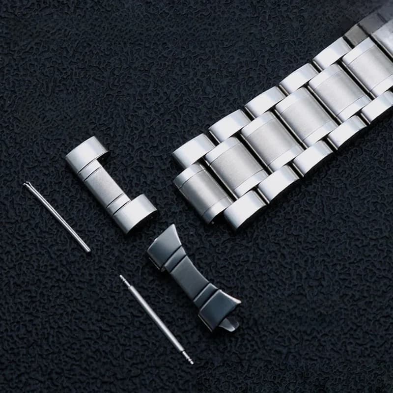 Bracelet de montre en acier inoxydable à extrémités courbées, bracelet de montre en métal 14mm 15mm 16mm 17mm 18mm 19mm 20mm 21mm 22mm 23mm 24mm