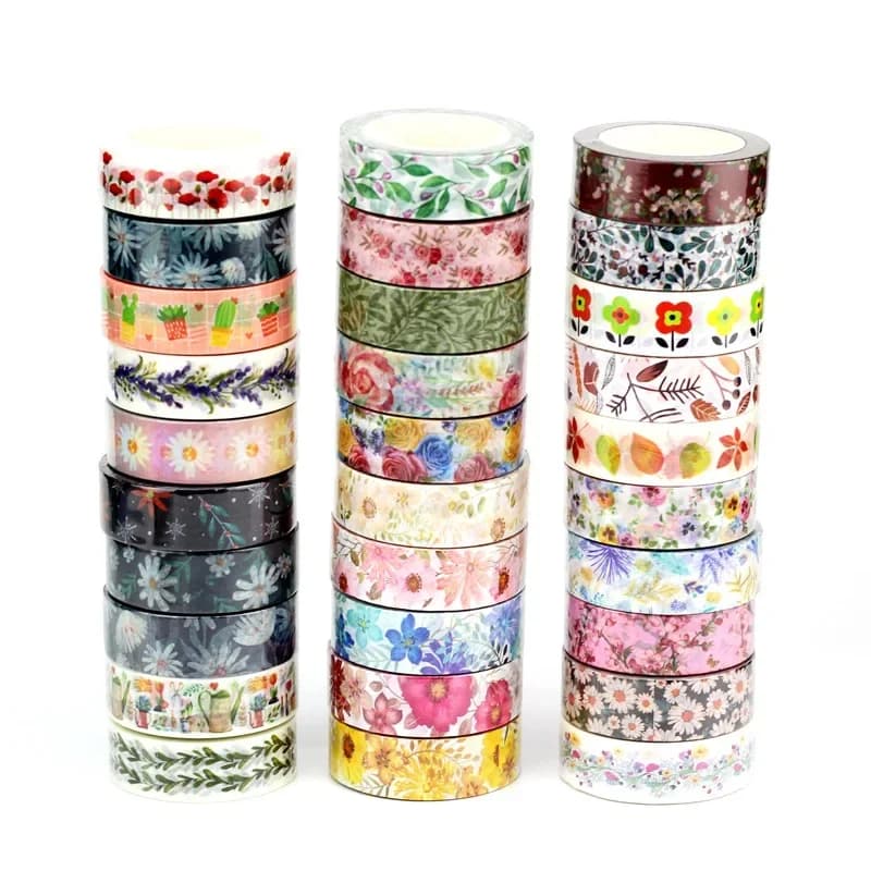 NOUVEAU 1 PC. Ensemble de rubans Washi décoratifs à belles fleurs, papier pour Scrapbooking, pour Album Photo, ruban de masquage adhésif, papeterie coréenne, DIY bricolage