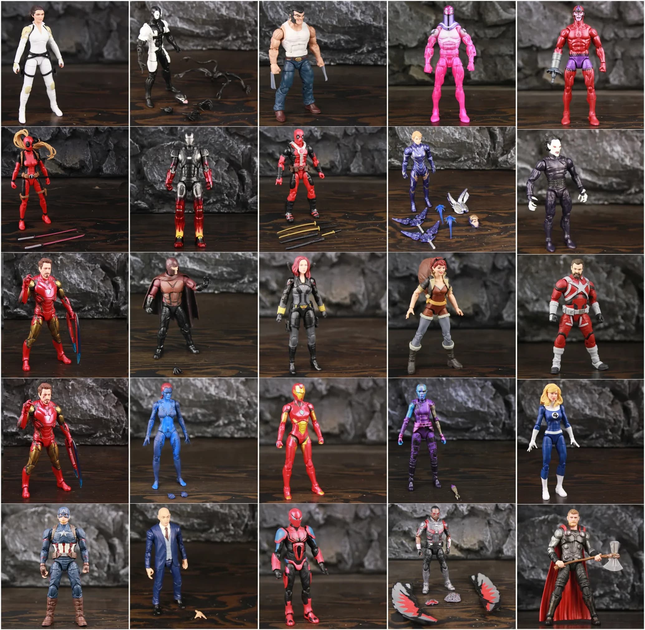 Marvel ATIONS End 6 "Action Figure Toys, Spider Man, Deadpool BIB, Belle, Venom, Mystique, Black, Annulation, Ow, Wolverine, Magneto, Nebula Butter