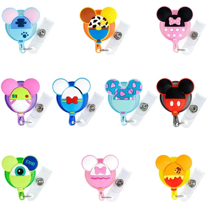 Clip de couverture de carte mignon, nouveau Design, rétractable en Silicone, pour étudiant, infirmière, bobine de Badge, dessin animé, porte-Badge de carte d'identité, accessoires