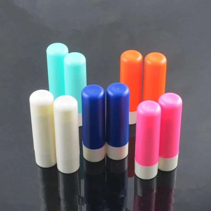 10/20/30/50pcs 12.1mm baume à lèvres en plastique vide bouteille rechargeable coloré 4ml mode baume à lèvres tuyaux rouge à lèvres Tubes
