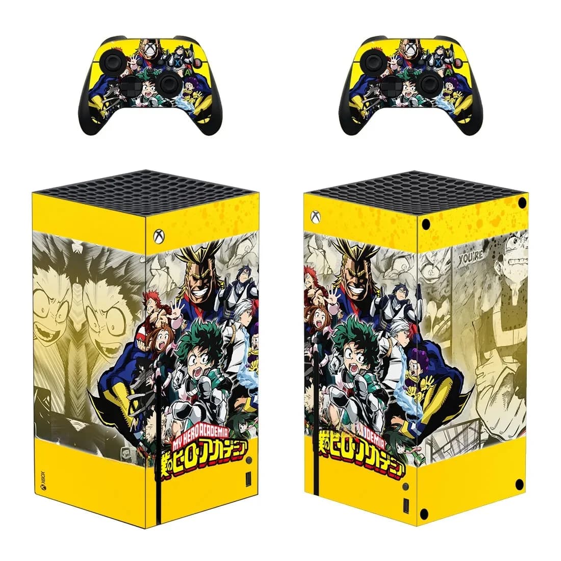 My foreAcademia-Autocollant de protection en vinyle, pour console Xbox Series X et 2 manettes