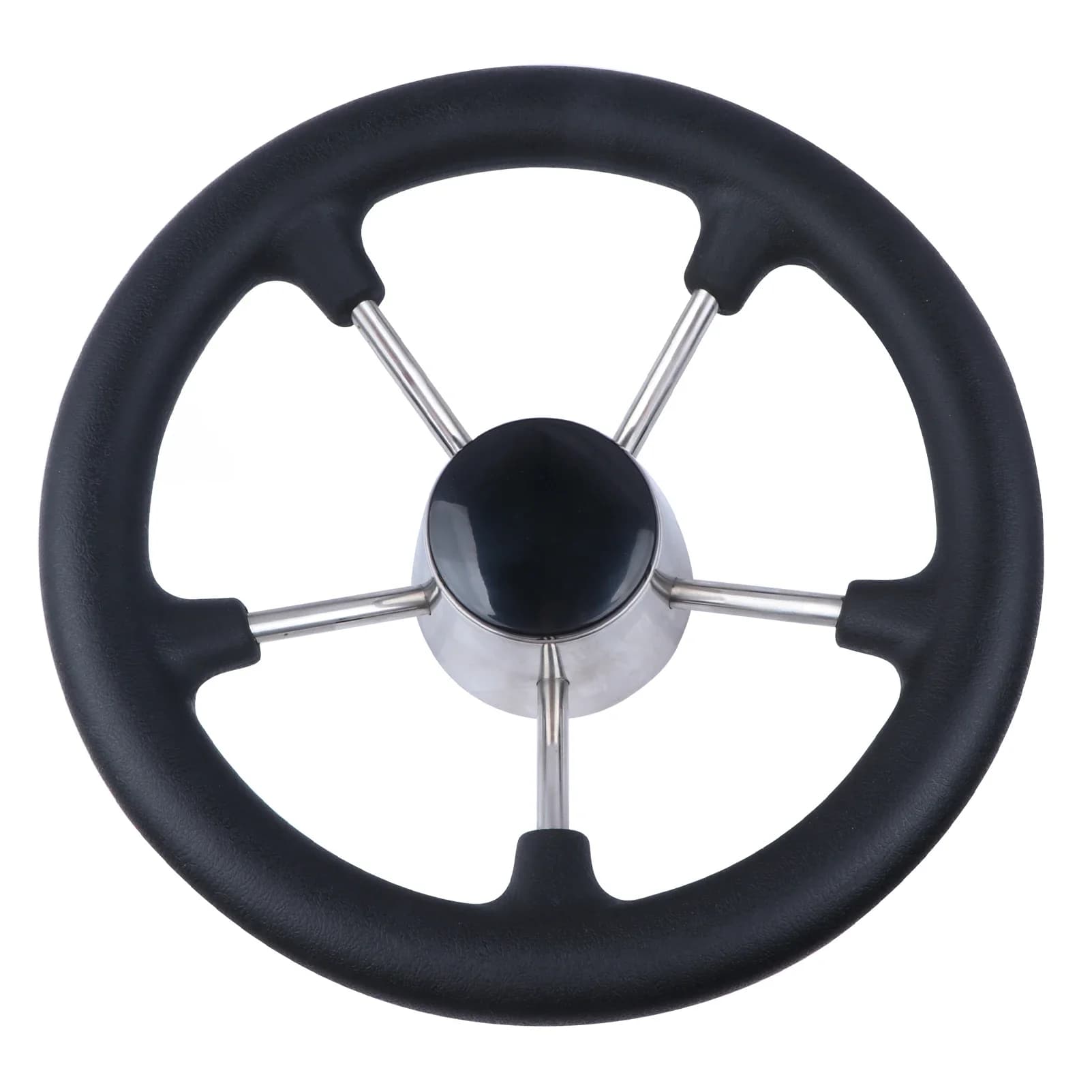 Accessoires pour bateaux, marine, volant de direction Destroyer à 5 branches en acier inoxydable de 11 pouces avec mousse noire