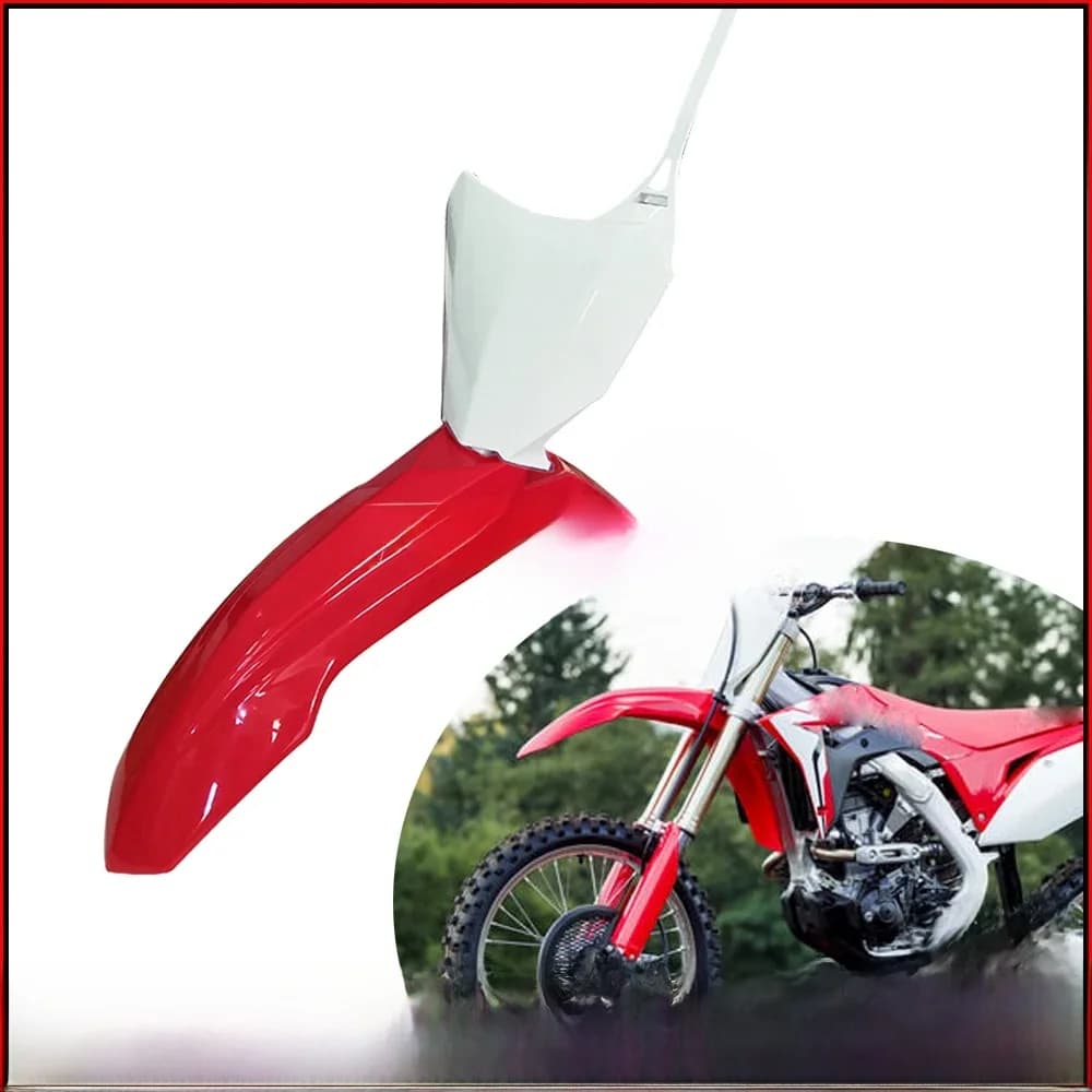 Garde-boue et plaque d'immatriculation avant pour Honda, carénage en plastique pour Honda CRF250, CRF450, CRF 250, 450, RX, Endflats tout-terrain, Motocross, Smile Moto
