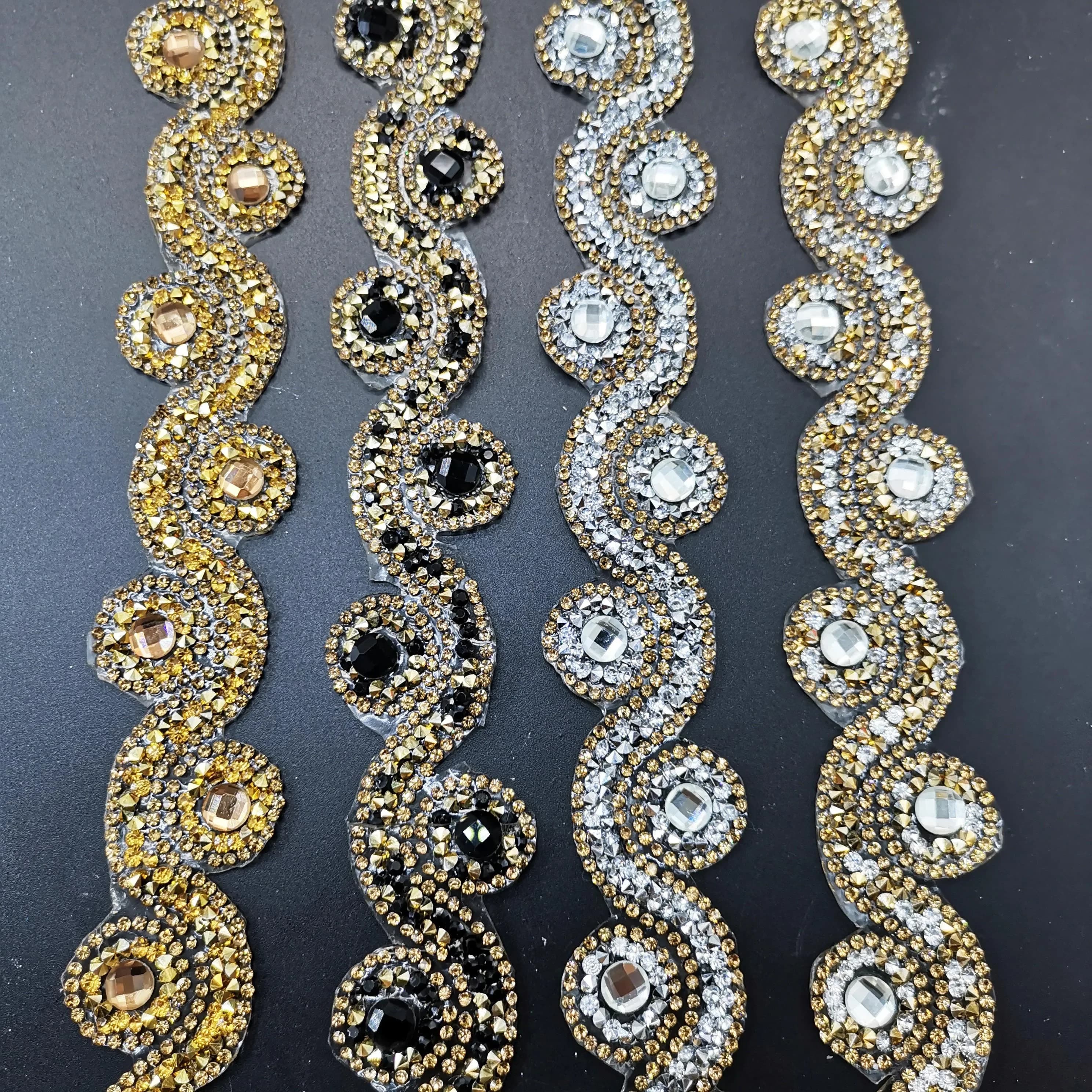 Baguage de biscuits en cristal argenté, accessoires de vêtement, décoration de mariage, garniture de demoiselle d'honneur, bricolage de chaussures provoqué, vente en gros, 20cm