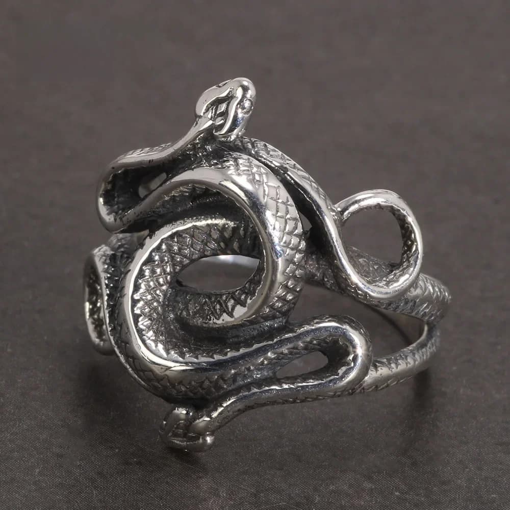 Bagues serpent en argent Sterling 925 véritable pour hommes et femmes, drame TV, tueurs naturels, rétro Punk, bijoux fins, meilleur cadeau pour les Fans