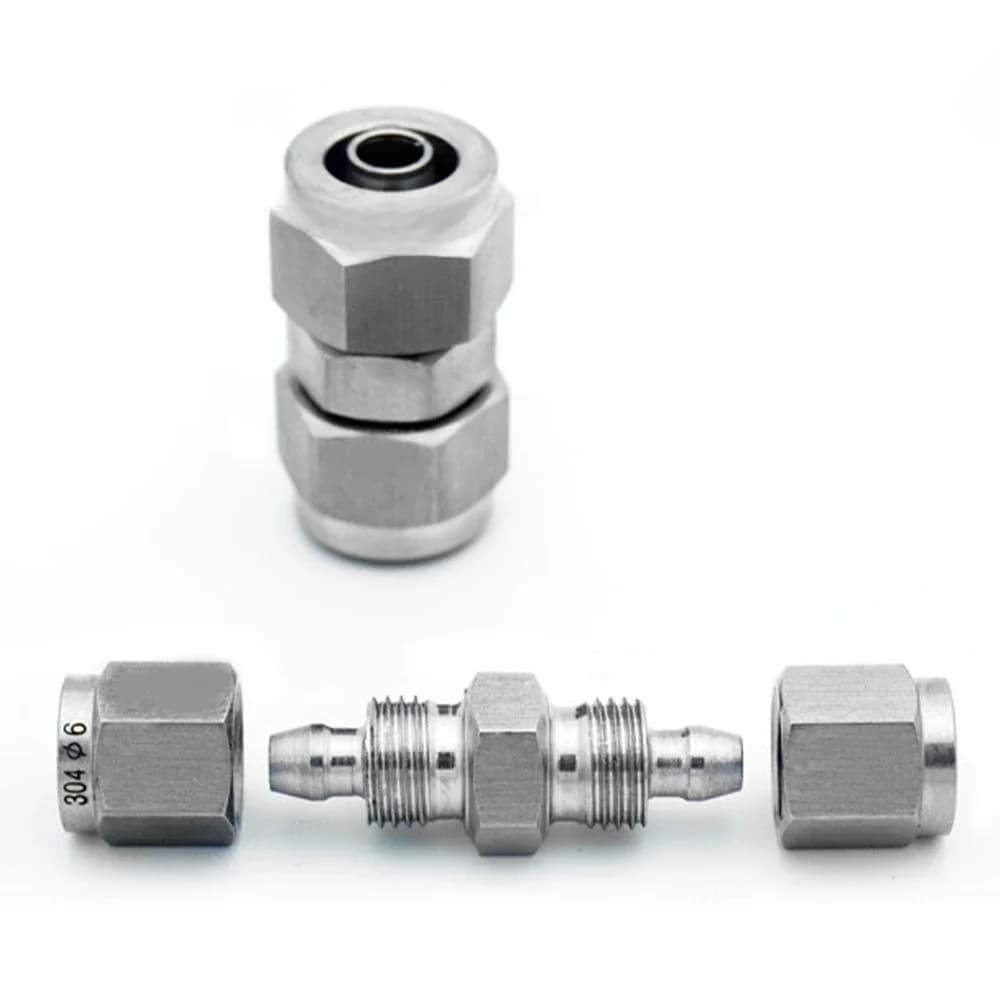 Joint de tuyau pneumatique en acier inoxydable 304, tuyau de trachée, joint de serrage rapide PU4 6 8 10 12, joint réducteur droit
