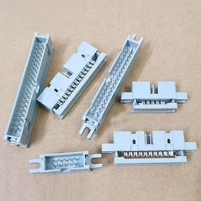 Connecteur de câble plat IDC femelle 2.54 mm, 5 pièces, 10 14 16 20 26 30 34 40 50 60 64 broches, pour connecteur mâle de boîtier, gris blanc