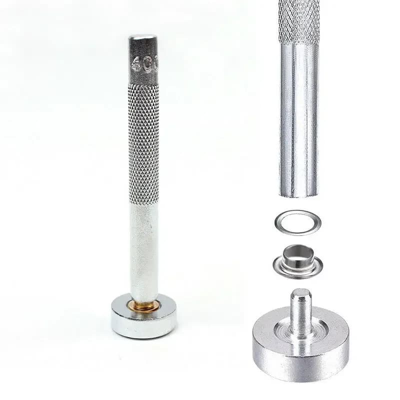 Kit d'outils de réglage d'oeillets pour l'artisanat du cuir, poinçon de matrice, œillet de bannière de vêtements, 3.5mm, 4mm, 4.5mm, 5mm, 6mm, 8mm, 10mm, 12mm, 1 jeu