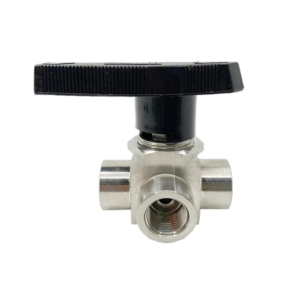 Vanne à bille horizontale G 1/8 "1/4" 3/8 "1/2" BSPP femelle, Port en T L, acier inoxydable 304, eau, gazole