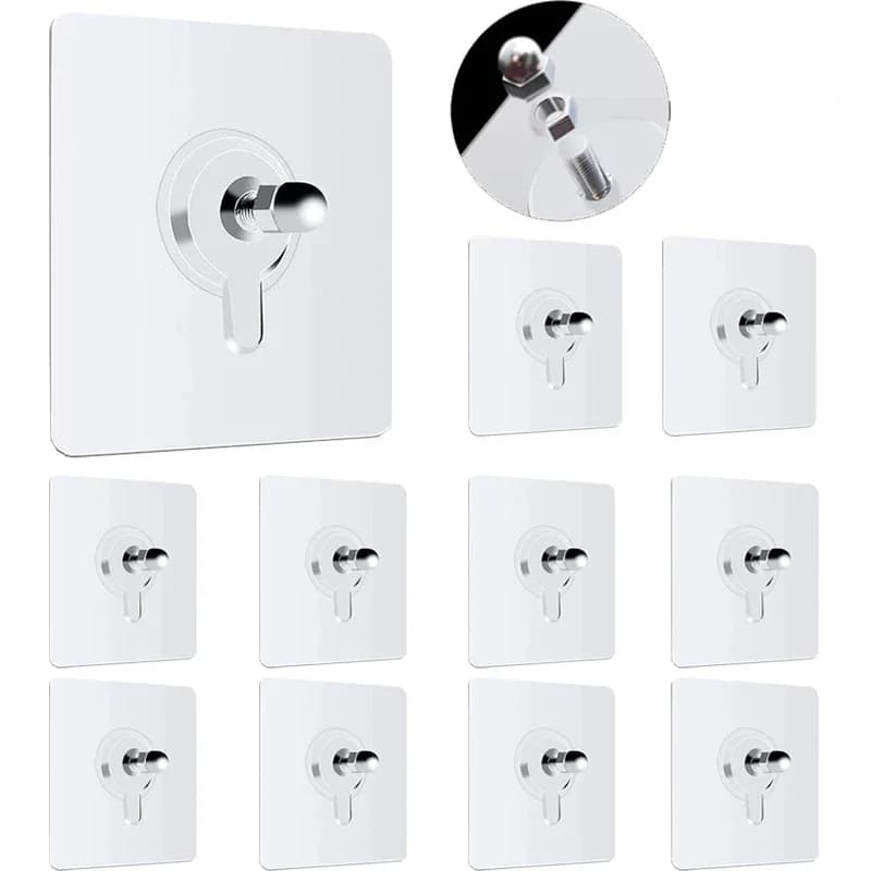 Autocollants de vis sans poinçon, sans marquage, image murale, durcisseur, Kit de suspension d'image pour cloisons sèches, autocollant sans trace, 10 pièces