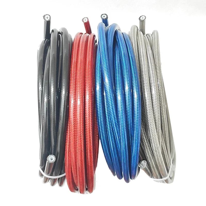 Tuyau de frein en Nylon tressé en acier inoxydable AN3 pour moto, raccord de 5m, tuyau HYDRAULIQUE fluide, ligne de frein en PTFE, Tube de gaz, huile et carburant