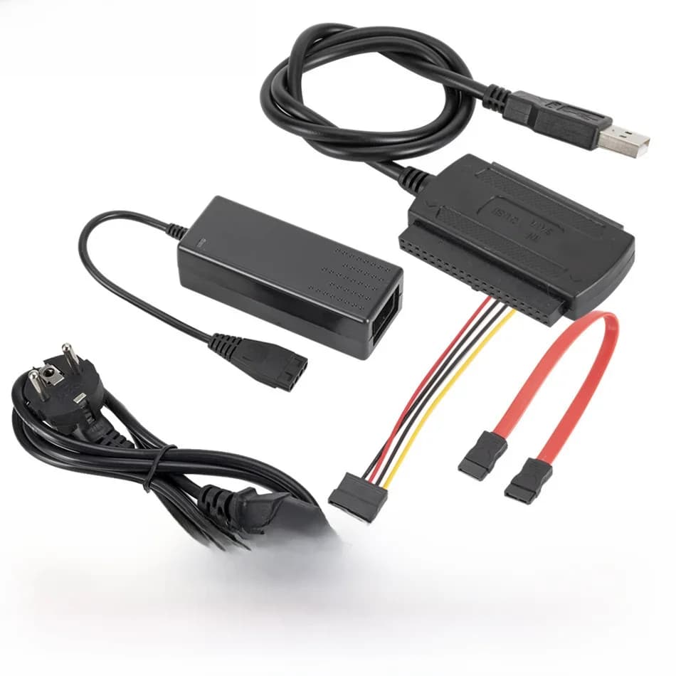 WVVMVV nouveau 3 en 1 USB 2.0 vers IDE/SATA 2.5 ", 3.5" disque dur HDD SSD 480 Mb/s câble adaptateur de convertisseur d'interface de données