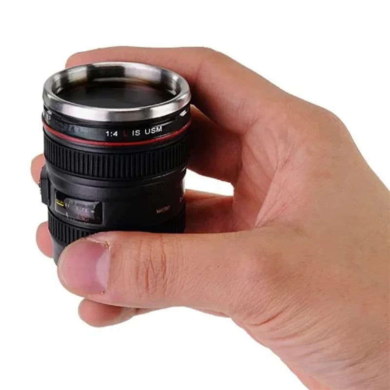 Tasses à objectif de caméra 50ml, tasses en ABS + émulation en acier inoxydable, appareil photo, bouteille d'eau, de Whisky, de vin, pour Camping en plein air