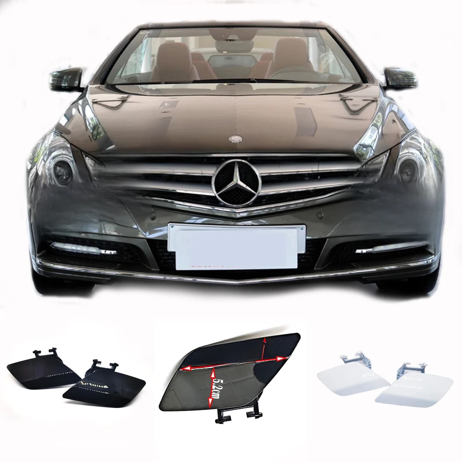 Couvercle de rondelle cabriolet, A2078800105, A2078800205, A2078800205, A207, E200, E250, E300, E350, E400, E500, Mercedes Benz E W207, Coup C207, 10-13