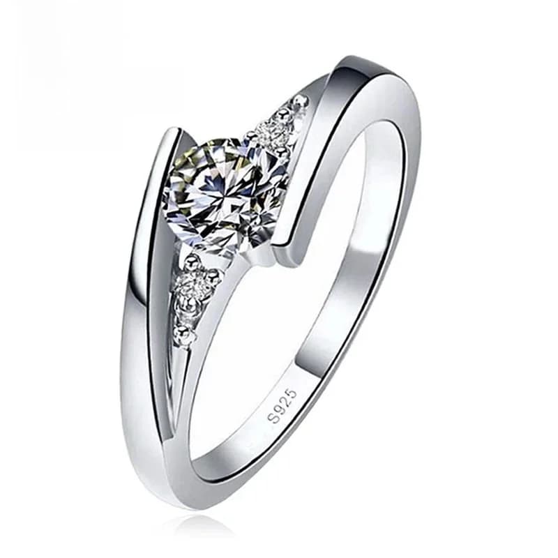 Bague de mariage en argent Sterling 925, anneau de vigne Vintage, anneau en Zircon étincelant pour femmes, bijoux originaux en argent 925