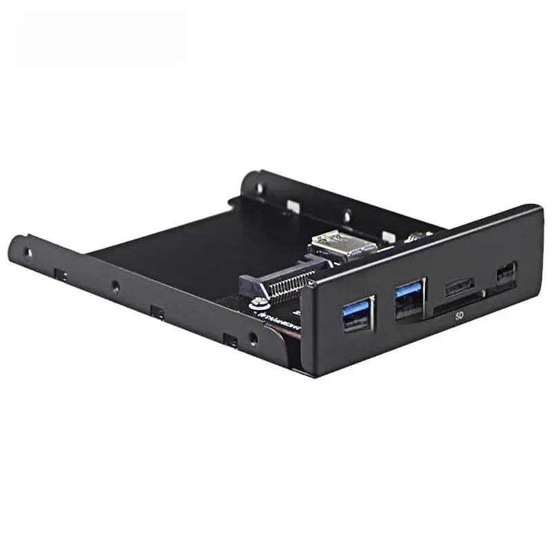 Lecteur de carte interne USB 3.0 SD/Micro SD/TF Flash 3.5, panneau avant USB C Type C 2 ports USB 3.0 Hub de disquette USB 3.1 Gen 1