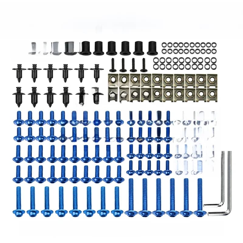 Kit d'écrous de boulons de carénage de moto, 216 pièces, Clips de fixation de corps, écrous de voiture pour YAMAHA TMAX 500 530 MT07 MT09 FZ1 FZ6 R1 R6 R15