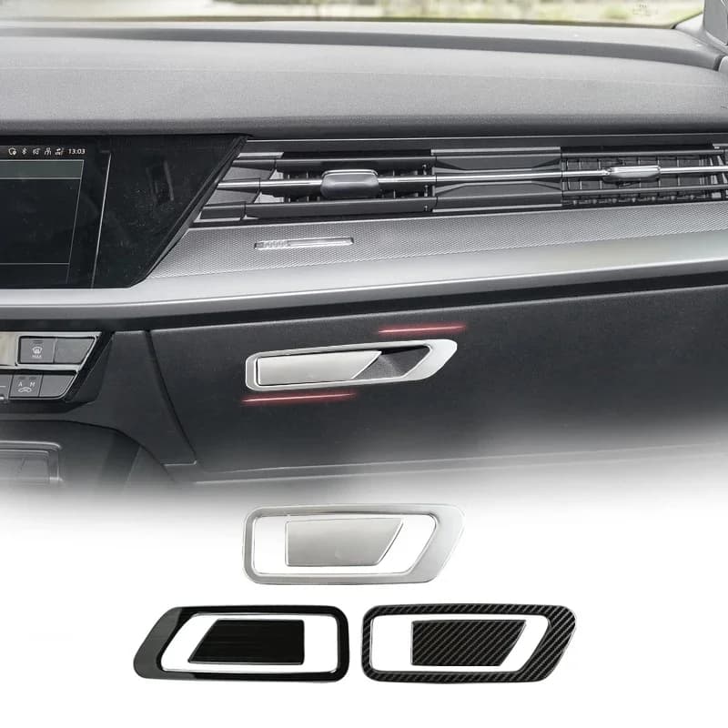 Accessoires de voiture en acier inoxydable, Console centrale, boîte à gants, cadre de décoration, garniture autocollante pour Audi A3 2021 2022 LHD, décalcomanies intérieures