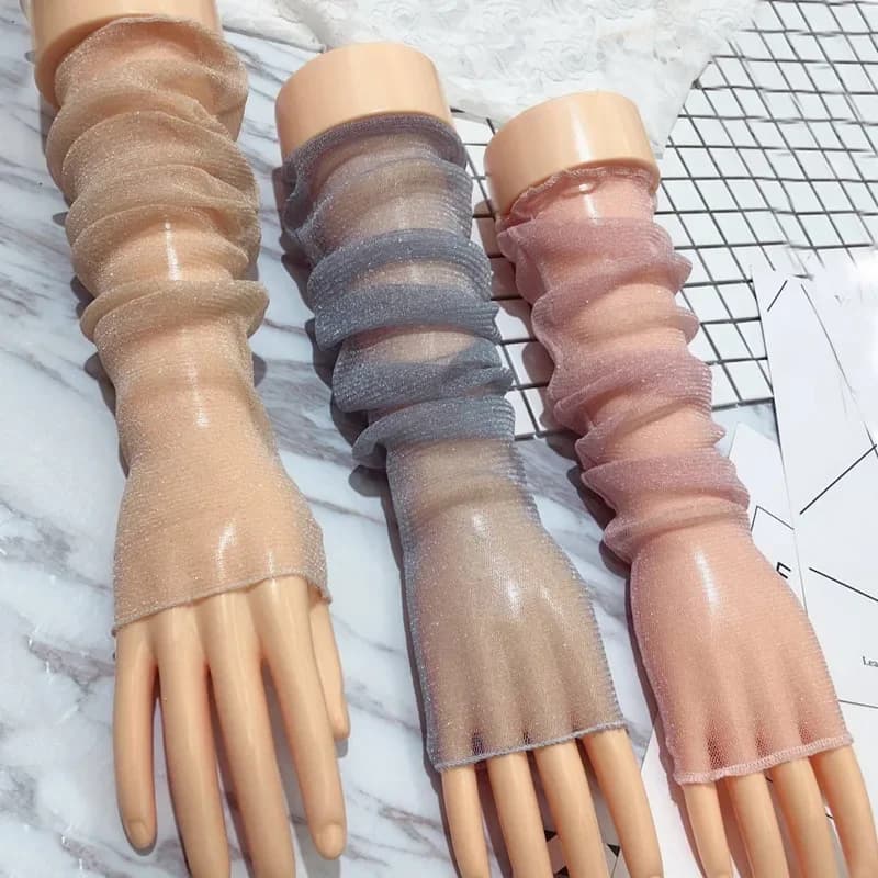 Gants d'été pour femmes, Sexy, ajouré, Transparent, Protection solaire, entraînement, respirant, cyclisme, séchage rapide, bal, Cosplay