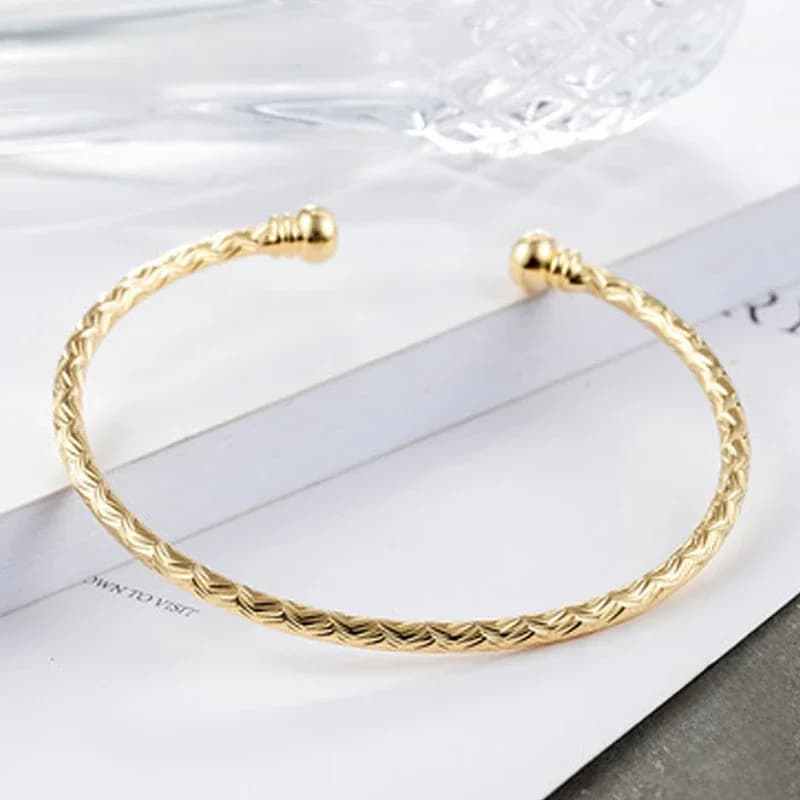 ZDADAN-Bracelet manchette ouvert en argent regardé 925 pour femme, bracelet en or 18 carats, cadeau de bijoux de mariage, mode