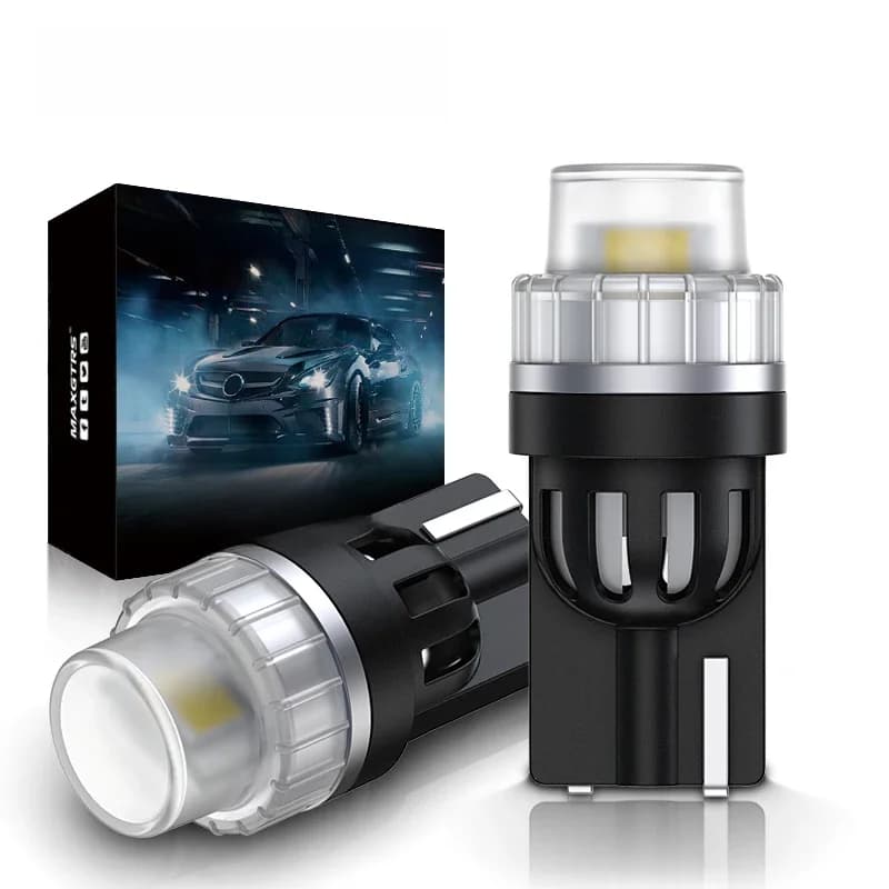 2x Ampoule LED T10 194 168 W5W à puce 3020 pour feux de jour (DRL) de voiture, feux de position, éclairage intérieur et remplacement de la lampe de plaque d'immatriculation 12V Blanc Rouge