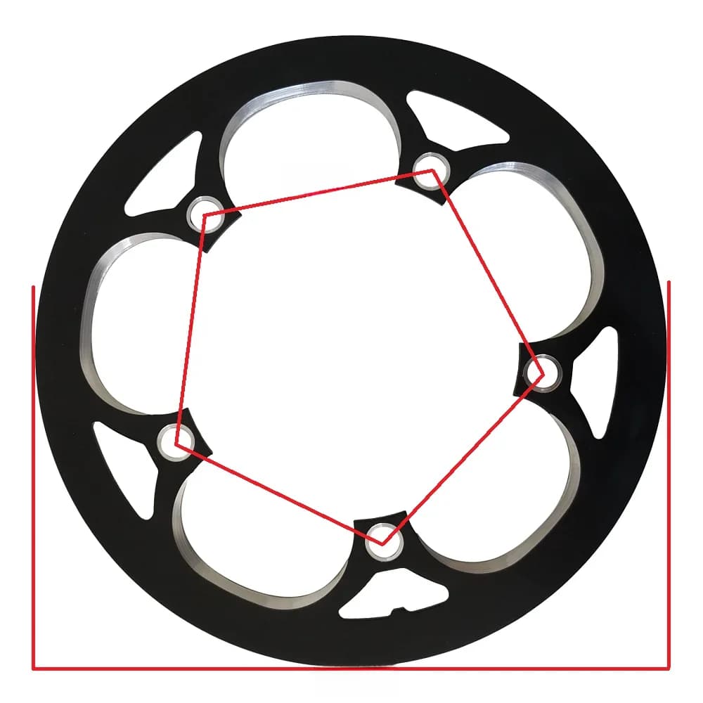 Couvercle de protection de plateau pour vélo pliantProtection de roue de chaîne à plaque unique pour vélos Partie 130 BCD 42 44 46 48 50 dents