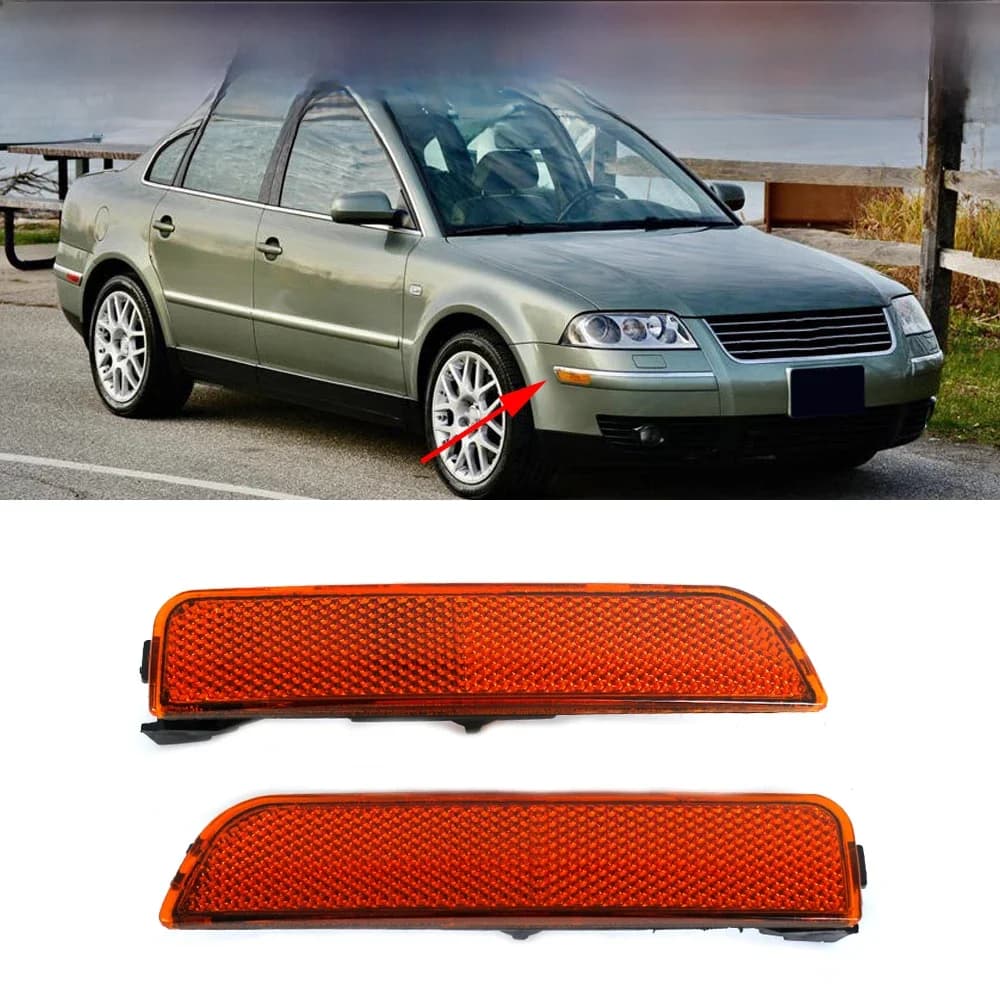 Marqueur latéral de pare-chocs d'angle avant de voiture, clignotant, lentille 4 couleurs pour Volkswagen VW Passat B5 B5.5 2001 – 2005