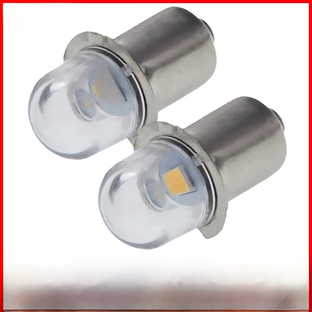 Ampoule LED P13.5S 3V 4.5V 6V 12V 18V AC pour lampe de remplacement Maglite, torche d'urgence, lampe de travail chaude/blanche 2835 SM, 2 pièces