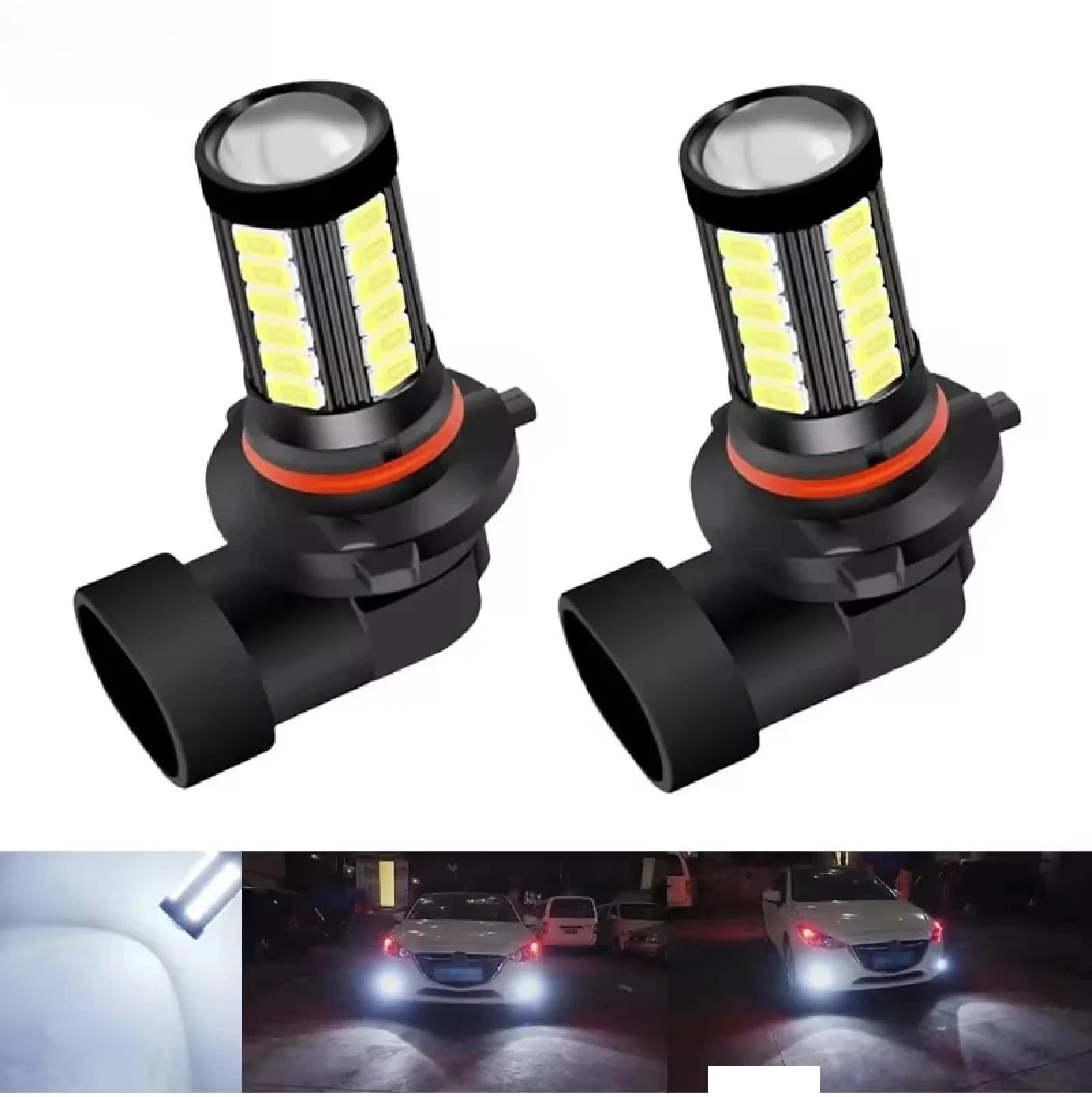 Ampoule LED P13W pour voiture, 2 pièces, H11 H16 9005 9006, 5630 33 LED, ampoule de phare antibrouillard, ampoule de phare de jour, blanc, 12V 24V