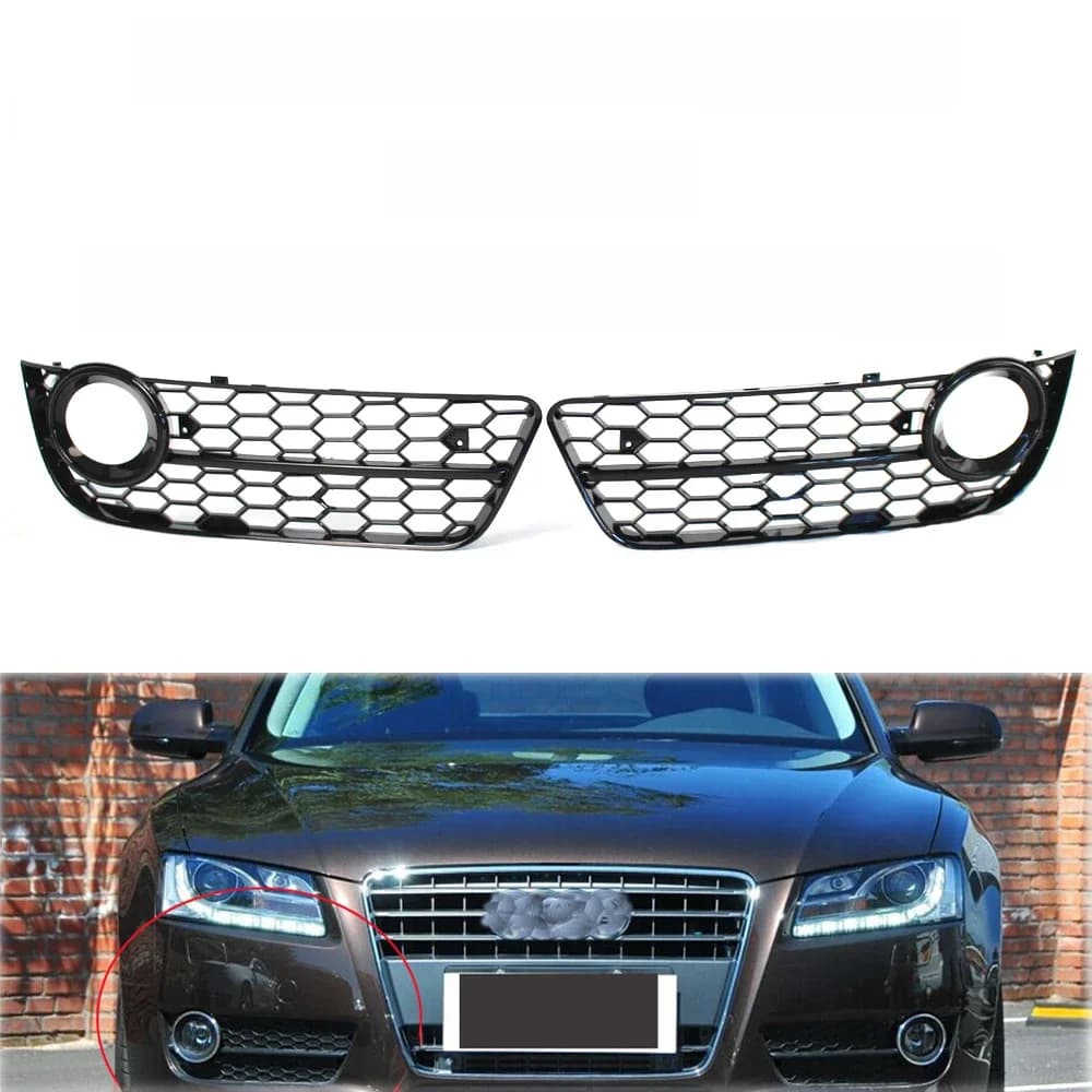 Calandre de phare antibrouillard pour pare-choc avant de voiture, couverture en maille nid d'abeille hexagonale pour Audi A5 coupé/Sportback 2008 – 2011 Cabriolet 2010-2011
