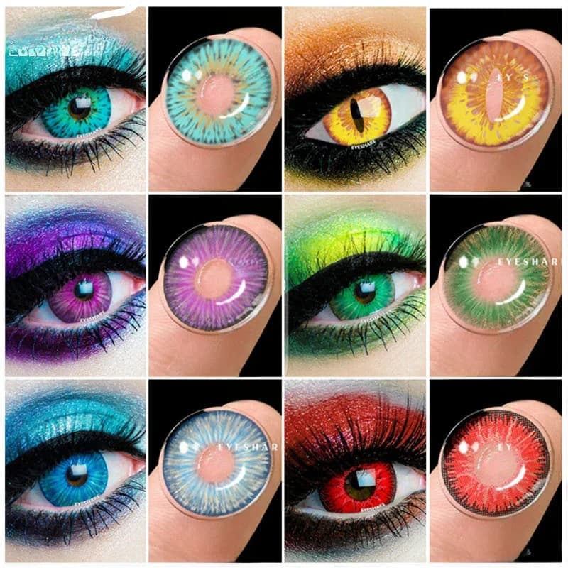 EYESHARE Lentilles de contact de couleur pour les yeux 1 paire Cosplay Halloween Lentilles de contact de couleur pour les yeux Lentilles de contact de maquillage annuelles