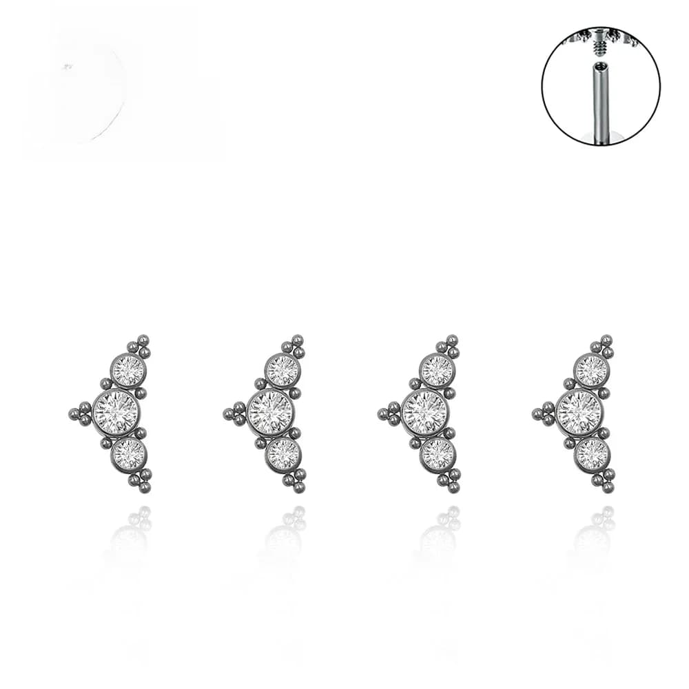 Boucles d'oreilles à la mode coréenne G23, clous à lèvres en Zircon incrusté de titane, Piercing au Cartilage, bijoux de corps, breloque à la mode, cadeau pour femme, 2021