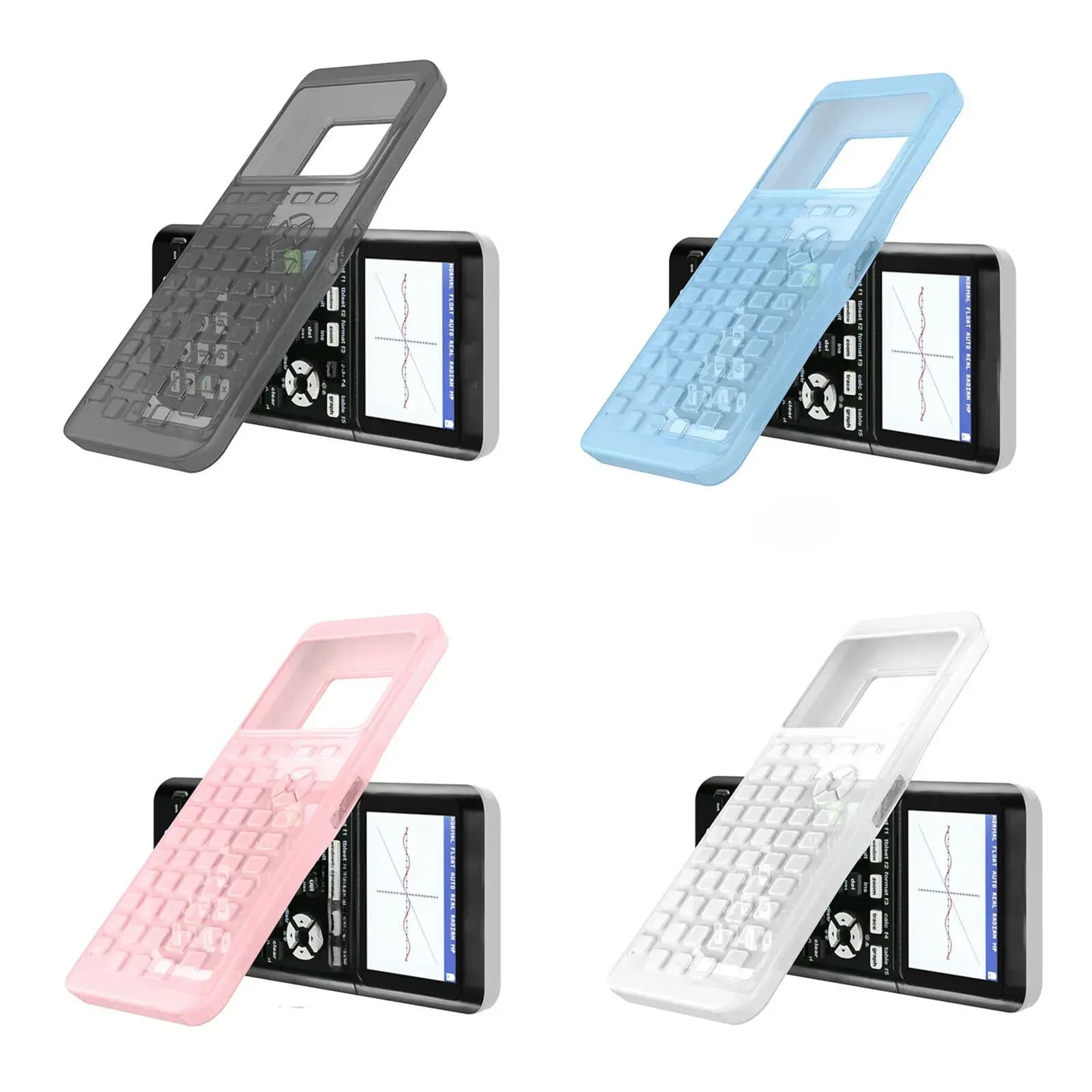 Coque en silicone blanc/rose/noir/bleu en option, pour Instruments Texas TI-84 Plus, calculatrice graphique CE