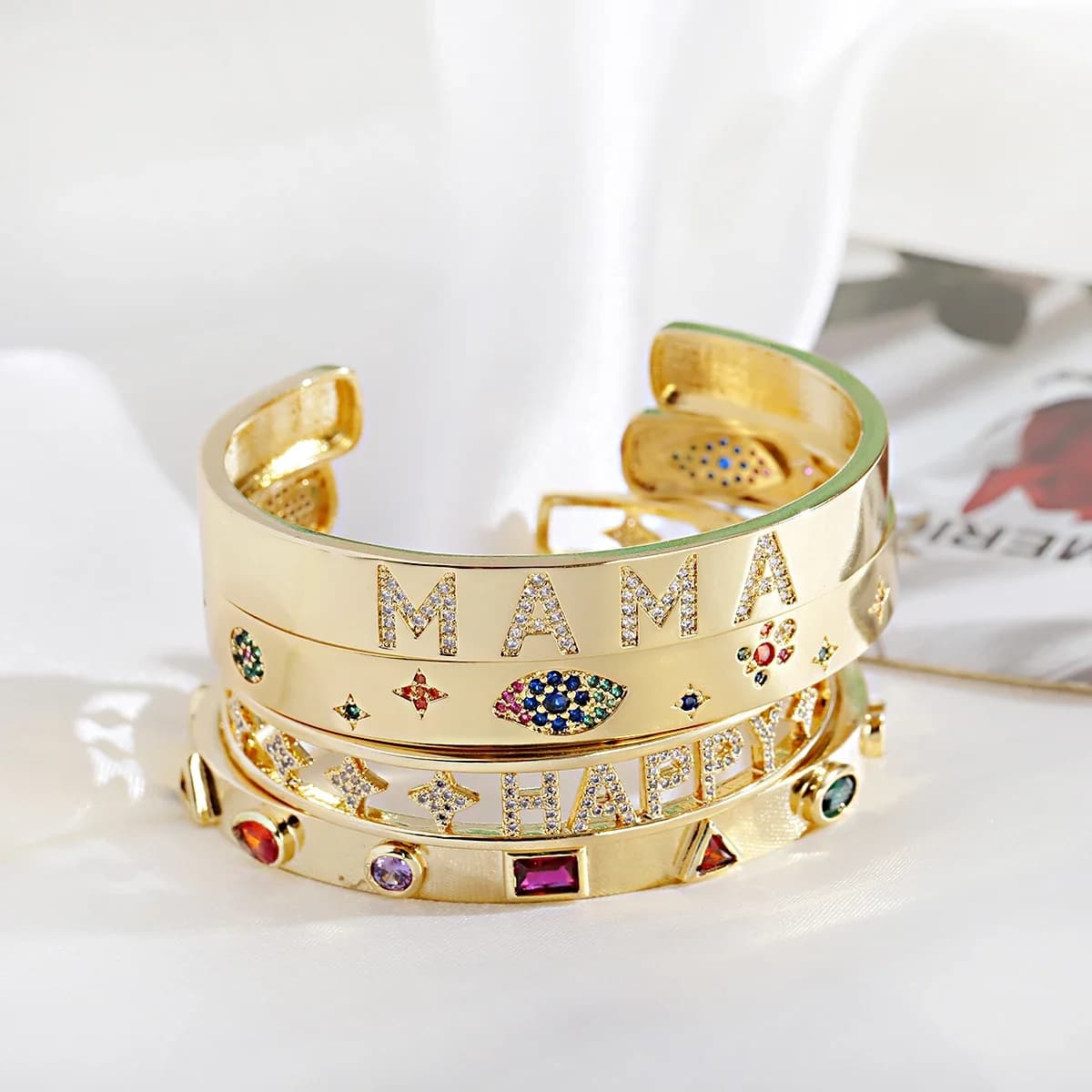 JOBracelet Bohème Punk Géométrie Optique, Bijoux Fantaisie, Tendance Joyeuse, Document localité JOCharm Bracelets, 1Pc