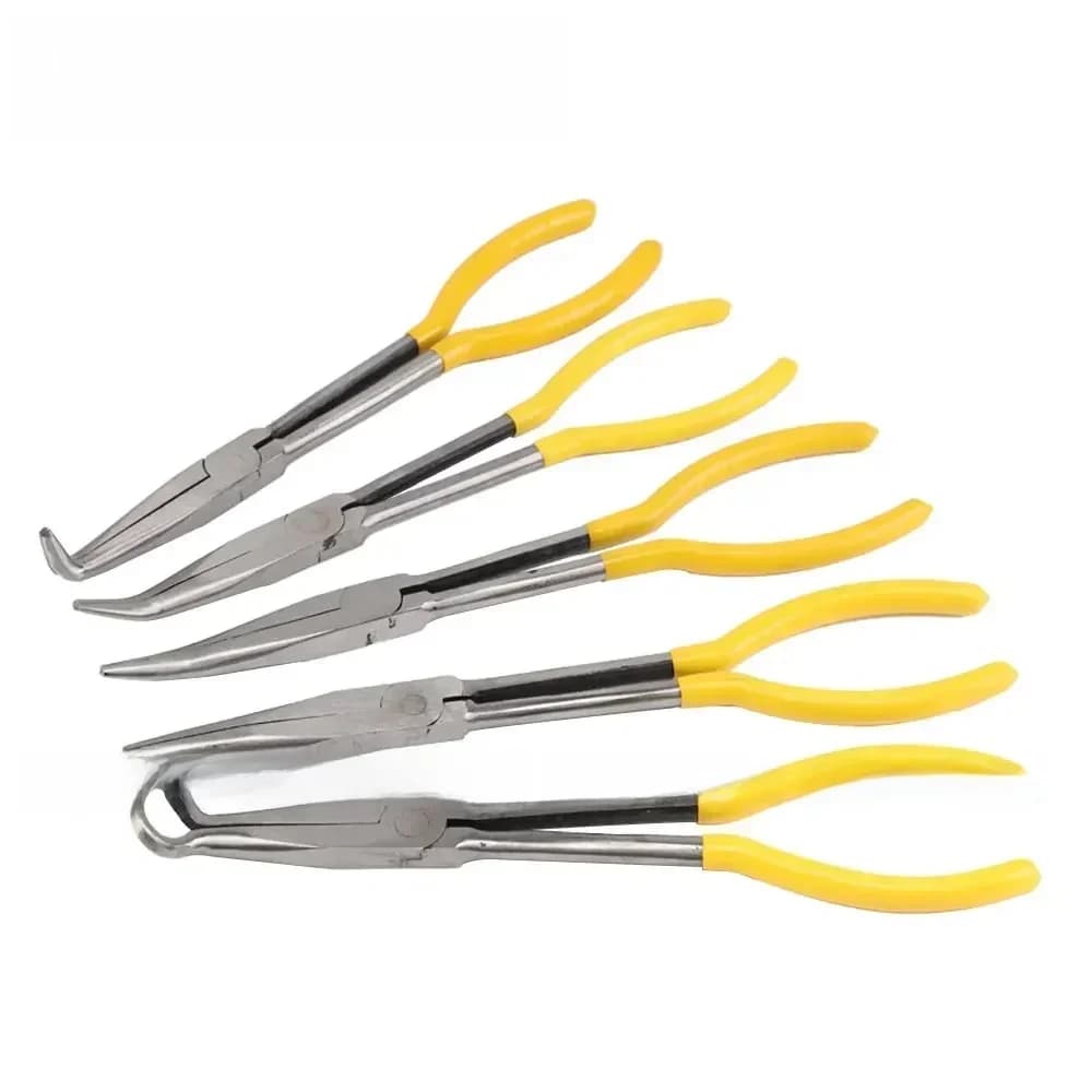 Pince à nez aiguille multifonctionnelle en forme de O, pointe droite de 11 pouces, 25 45 90 degrés, outils manuels mécaniques