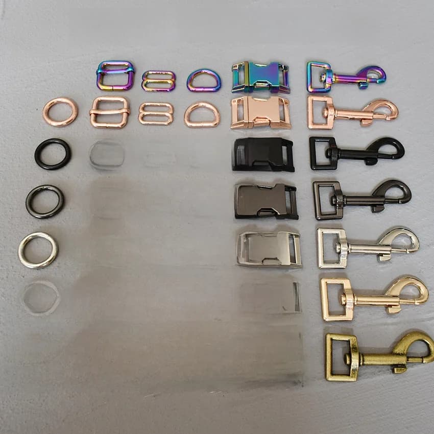 Boucle de ceinture réglable en métal de 20 mm, 1 pièce, avec anneau en D et mousqueton, pour sacs à dos, chaussures, sacs, laisses pour chats, colliers pour chiens, accessoires de bricolage