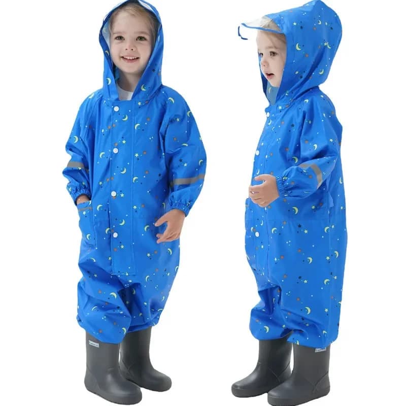 Combinaison imperméable à capuche pour enfants, vêtements pour tout-petits, pantalons de pluie pour enfants, design de dessin animé, garçons, bébés filles, 1-10 ans