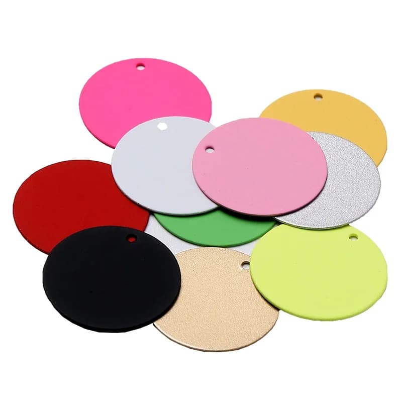 20*0.5 Disque pendentif rond géométrique multicolore en laiton à trou unique, accessoires de bijouterie pour bracelets et boucles d'oreilles DIY