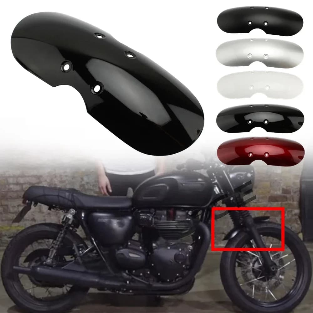 Garde-boue avant court 5 couleurs pour moto Cafe Racer, masque de protection anti-éclaboussures, carénage Chopper compatible Triumph Scrambler 01-16