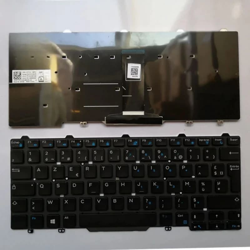 Clavier d'ordinateur portable français FR pour Dell Latitude 5480, E5450, E5470, E7450, E7470, 0D19TR, PK1313D4B05, PK1313D4B00, SN7230BL