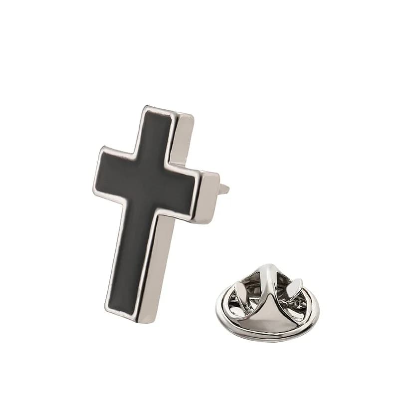 Broche pour hommes, écharpe, chapeau, accessoires, Clip croisé noir, épingle de cou, Badge pour femme, Couple de mariage, bijoux cadeaux de haute qualité