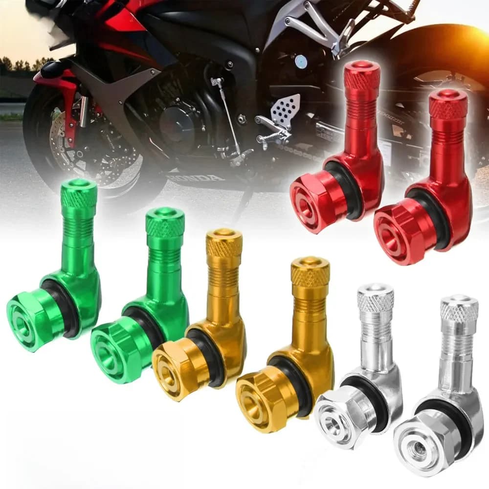 2 pièces/ensemble 90 degrés CNC moto pneu Valve tiges couverture NCY étanche TWPO bouchons de Valve adaptateur pour voiture moto vélo Scooter