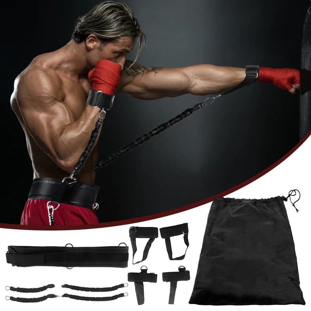 Ensemble de bandes de résistance pour entraînement de boxe, sangles d'étirement, entraînement de force, basket-ball, saut