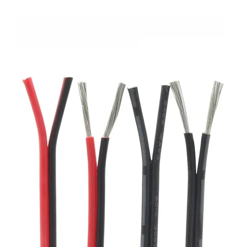 Fil électrique UL2468 à 2 broches, 10m, en cuivre étamé, calibre 16/18/20/22/24/26/28/30, câble d'extension isolé en PVC AWG pour bande LED