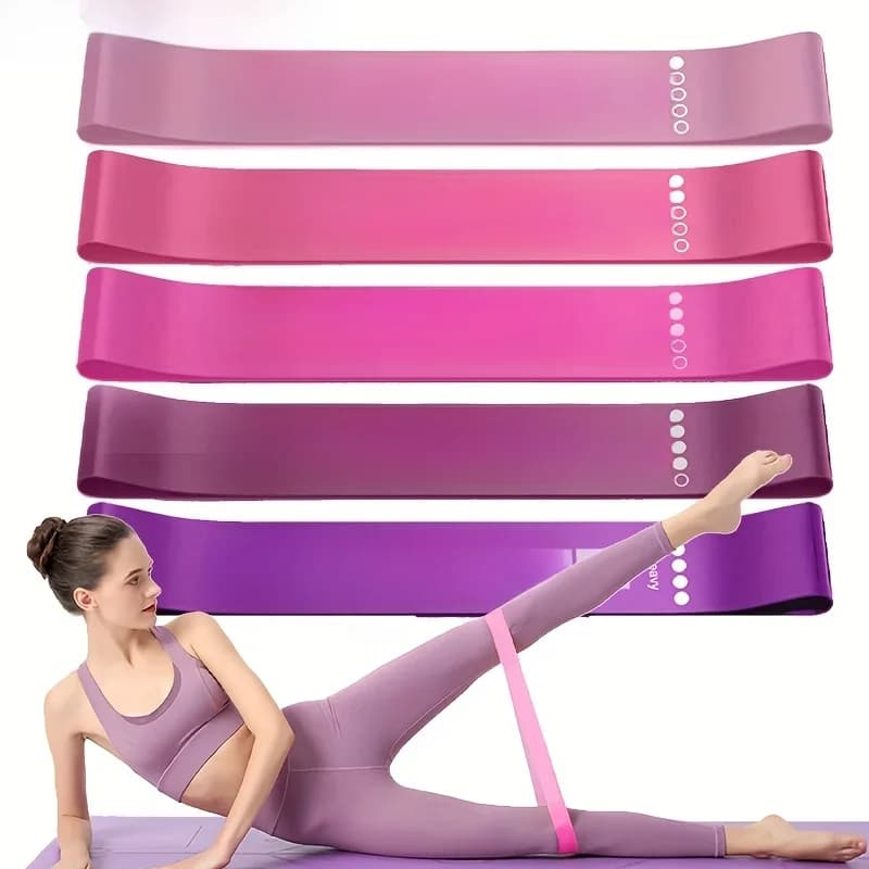 Bande de résistance de Yoga, 5 bandes élastiques de Fitness, entraînement pour Extension de Pilates, équipement d'exercice à domicile