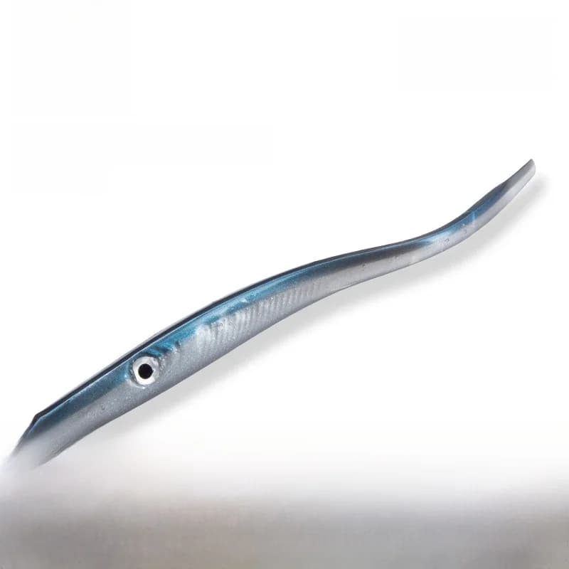 D1-Leurre de pêche souple en silicone pour alose et anguille, appât Élde haute qualité, matériel pour bar, 130mm, 6 pièces par sac, 2021