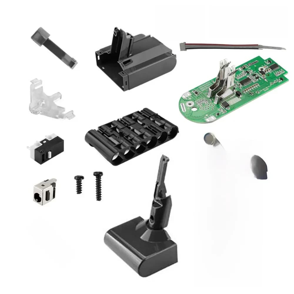 Boîtier en plastique pour batterie V8 18650, Circuit imprimé de Protection de charge PCB pour aspirateur Dyson 21.6V absolu Animal exclusif
